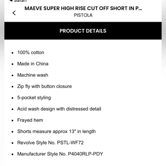 Pistola MAEVE SHORTS - 29 - Picture 3 of 9